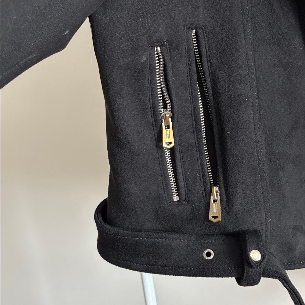 Zara TRF Suede Biker Jacket - Picture 10 of 10